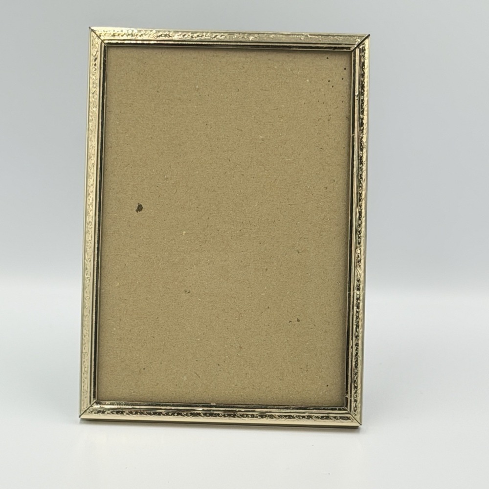VTG Gold Tone 5x7 Picture Frame Ornate Hollywood Regency Vanity Decor Coquette